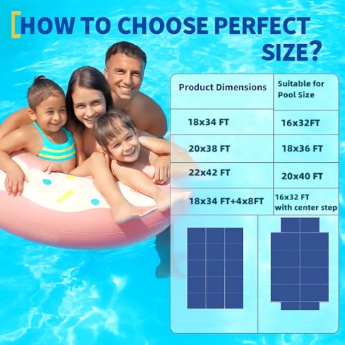 Cobertor de seguridad para piscina 22x42 pies miniatura 6