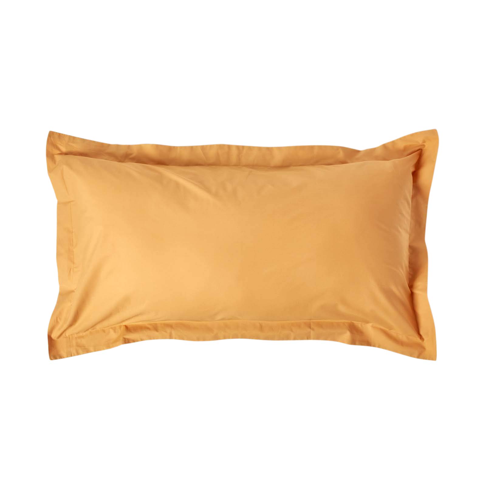 HOMESCAPES Mustard Yellow Pure Egyptian Cotton King Size Oxford Pillowcase 200 TC 400 Thread Count Percale Equivalent Pillow Case Pack of 2 — image 1