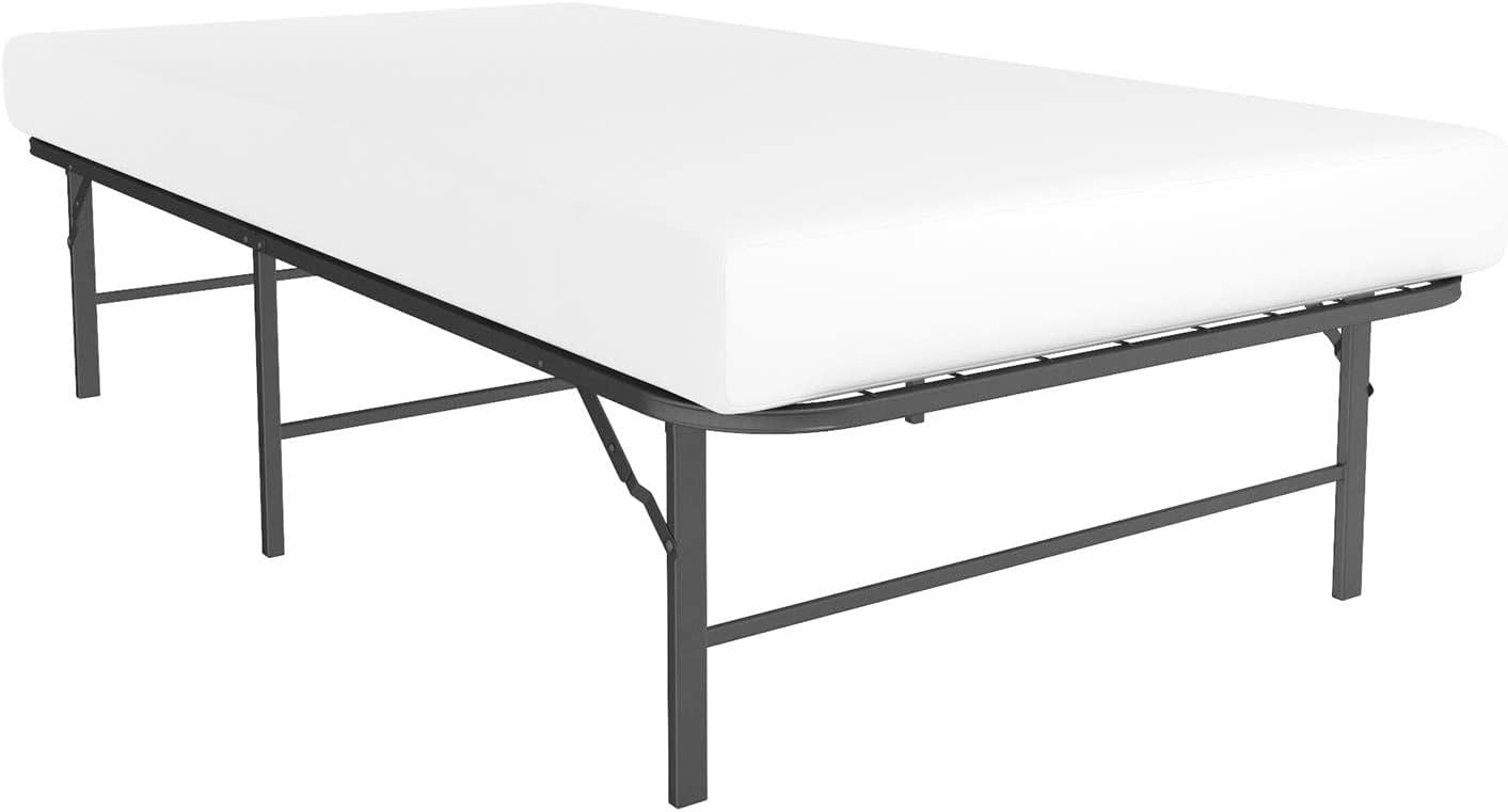 RAYWE Foldable Metal Platform Bed Frame and Mattress