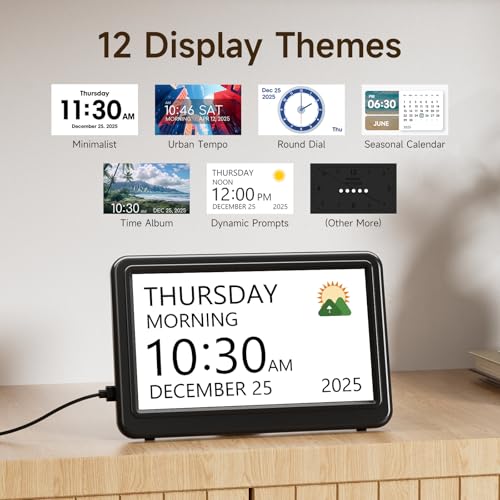 Raynic 7 Inch Date Clock 20 Alarms product photo Raynic 7 Inch Date Clock 20 Alarms product image