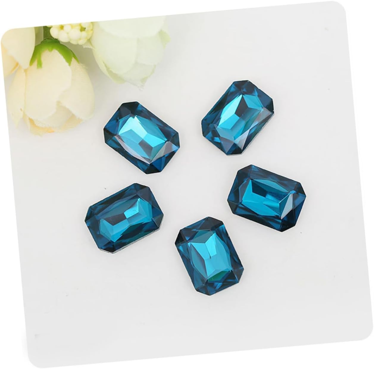 150pcs DIY Jewelry Accessories Glass Rhinestone Drills Octagonal Nail Art Decorations Fashion Gems
