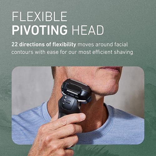 Image of Panasonic ARC6 Electric Razor for Men Face, Wet /Dry Foil Shavers for Men, Premium Automatic Cleaning and Charging Station, Ultra-Fast 6-Blade & Pop-Up Trimmer - ES-LS9A-K (Black)
