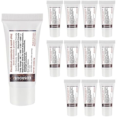 EDSRDUS Dielectric Grease Spark Plug Grease, Corrosion Resistant Safe Material & Environmentally Friendly Dielectric Grease for Spark Plug, Headlight Sockets (0.11OZx12 Pack) Cover