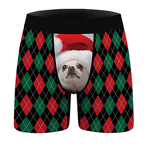 Jumppmile Men's Christmas Xmas Boxers Shorts Funny Santa Claus Underwear Boxer Briefs