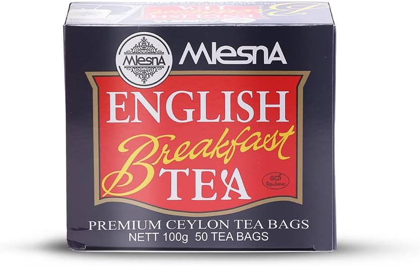 Mlesna Non Flavored Pure Ceylon English Breakfast Black Non Envelope Tea Bags 100g 50bags from The Shah Company