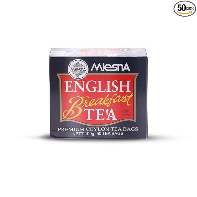 Mlesna English Breakfast Tea | Ceylon Tea Bags | Prepared With Traditional Method | Natural Flavour Extract | Rich in Anti - Oxidant | Pure Tea - 100gm (Pack of 2)