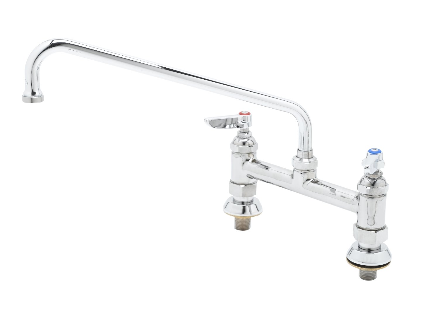 Flash Deals - 60% OFF T&S Brass B-0221-EE Deck Mount Double Pantry Faucet with 8-Inch Centers and 12-Inch Swing Nozzle Authentic Crazy Deals T&S Brass B-0221-EE Deck Mount Double Pantry Faucet with 8-Inch Centers and 12-Inch Swing Nozzle