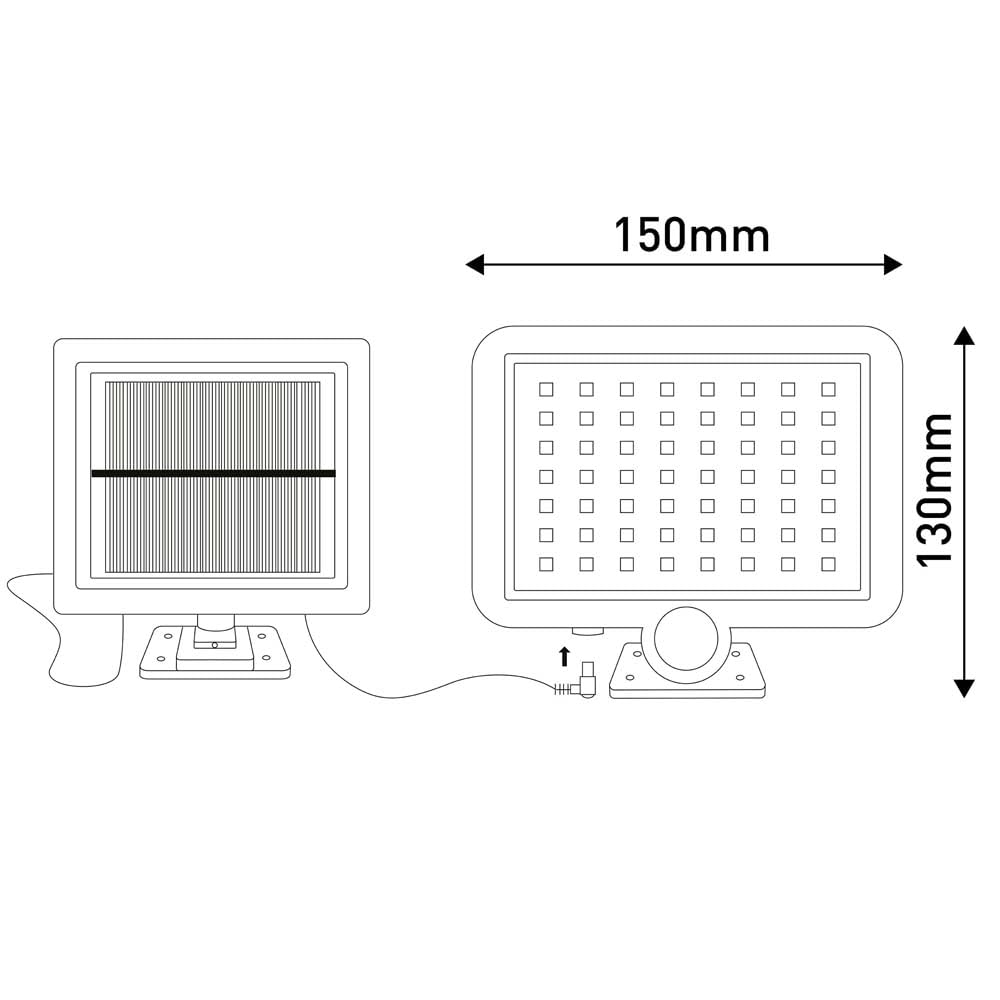 Näve Solarleuchte Außenstrahler Spots LED Gartenleuchte Garagenleuchte IP44 Sensor