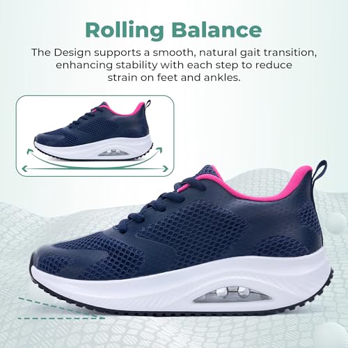 Image of Autper Plantar Fasciitis Shoes Women Walking Arch Support Tennis Casual Athletic Nurse Orthotic Sneakers for Foot Pain Relief
