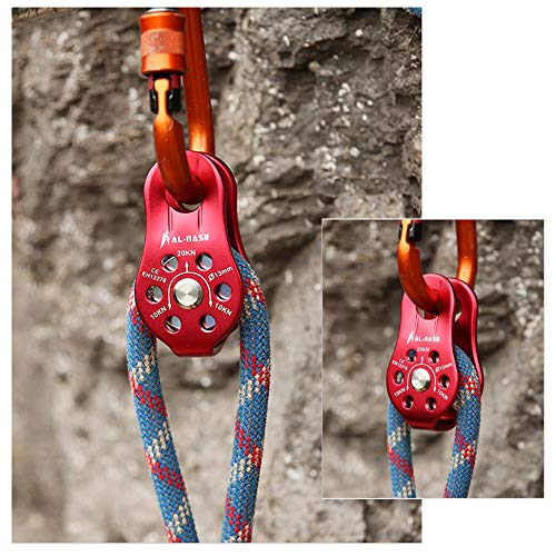 Polia, Andoer Polia fixa profissional para cabo de trole polia com rolamento de esferas, escalada em