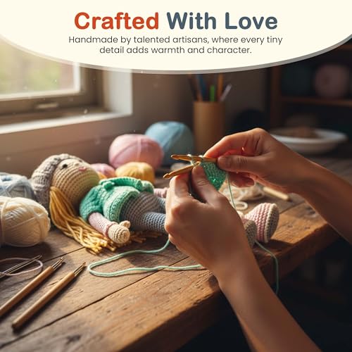 Image of Happy Threads Handmade Crochet Doll - Molly | Amigurumi Toys for Girls & Boys | Soft Doll for Kids | Ideal Crochet Soft Toys for Gifting & Nursery Decor, Eco-Friendly, BIS Certified (100% Cotton)