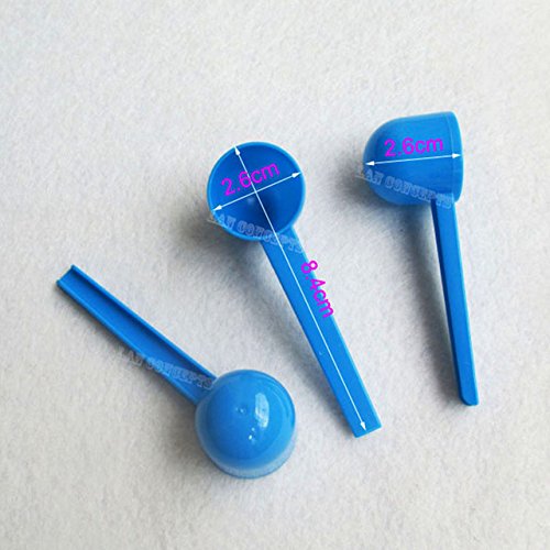 Generic Blue 100Pcs/Lot 5 Gram Hdpe Measuring Spoon 5G Plastic Scoop