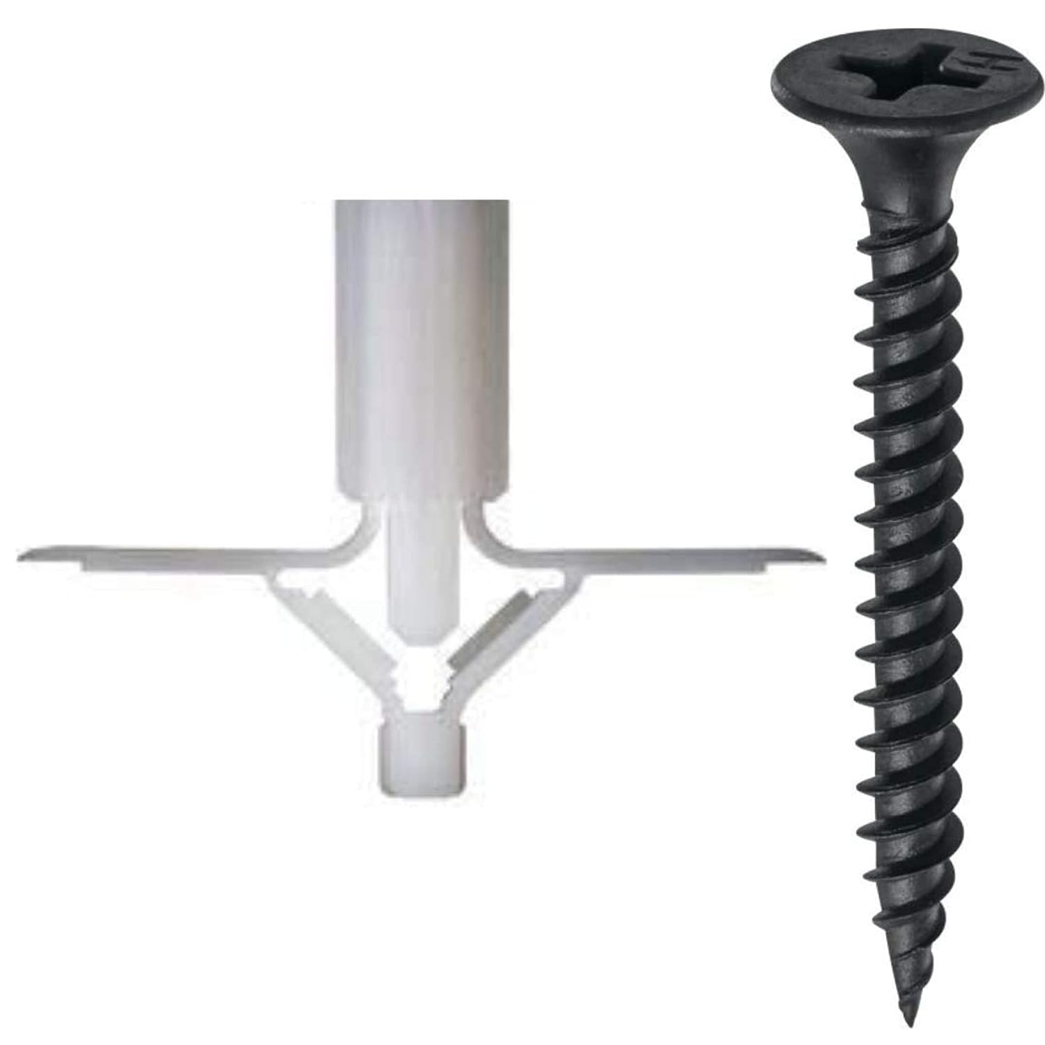 Toggle Drywall Anchor - Butterfly Nylon Plug with Gypsum Screw Free (Pack of - 25) (B0CL7F82TY) Amazon Price History, Amazon Price Tracker