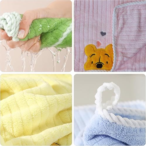 Image of DIVYAM Kids Bath Towel - 425 GSM Soft Microfiber Towel for Newborns, Toddlers & Kids - Lightweight & Absorbent - Bear Design - Multicolor - 120 x 60 CM - Travel Friendly - Set of 1