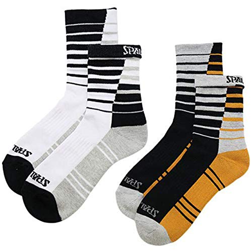 SPALDING(スポルディング) バスケットボール ショートソックス グラデーション 2足セット SAS180030 ホワイト/オレンジ 25-27cm バスケ バスケット