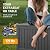 WTFGO Outdoor Storage Box, 180 Gallon Resin Deck Boxes Outdoor Waterproof For Patio Furniture, Garden Tools, Pool Supplies, Lockable And UV Resistant (Striped Black)