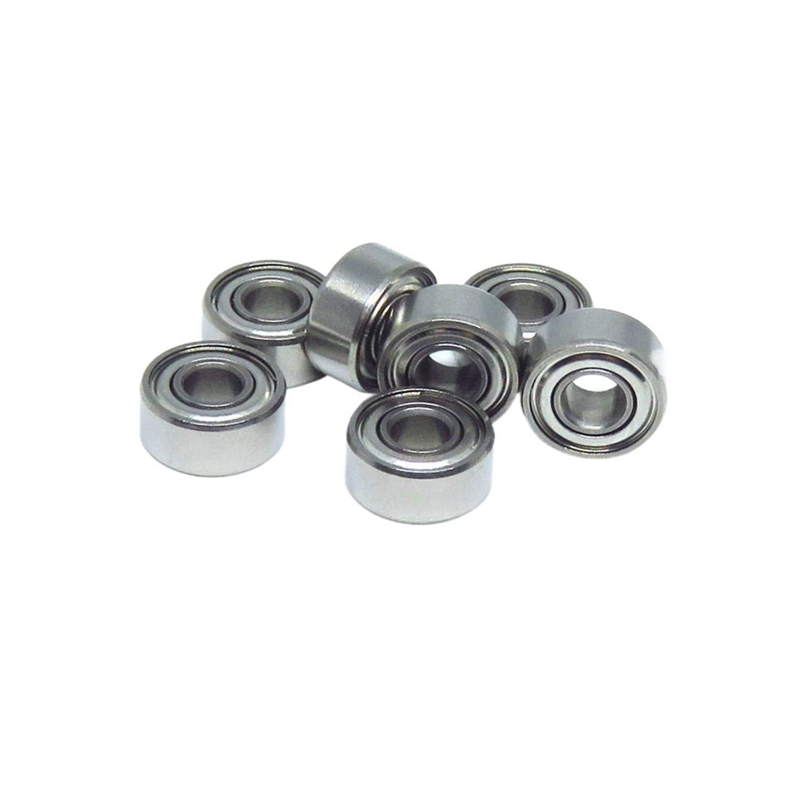 NOBIRTBSA 10 Pieces SR2 ZZ 3.175x9.525x3.97 Stainless Steel Hybrid Ceramic Bearing SR2C ZZ inch Reel Bearing 3.175 * 9.525 * 3.97 RC Bearing(SR2-5C-ZZ)