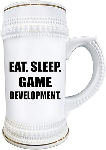 Miniatura 2 de Gifts for Game Developer Designer - Eat Sleep Development Beer Stein Mug 22oz Ceramic Novelty Drinkware - Video Gaming Design Dev Team Development