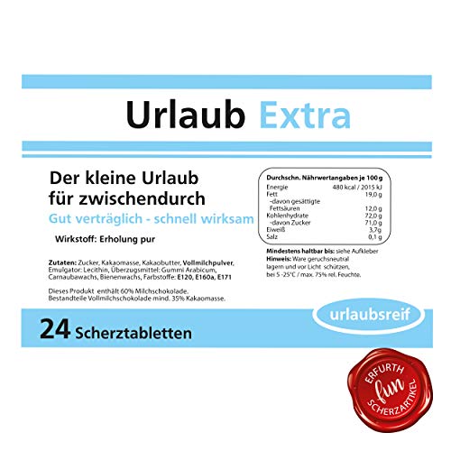 Lustige Pillen URLAUB EXTRA Pille 2er Set, als Geburtstagsgeschenk. Spaß, Anti Stress, gute Laune, Junggesellenabschied Mann und Frau. mit John Silver® Orakelsprüchen