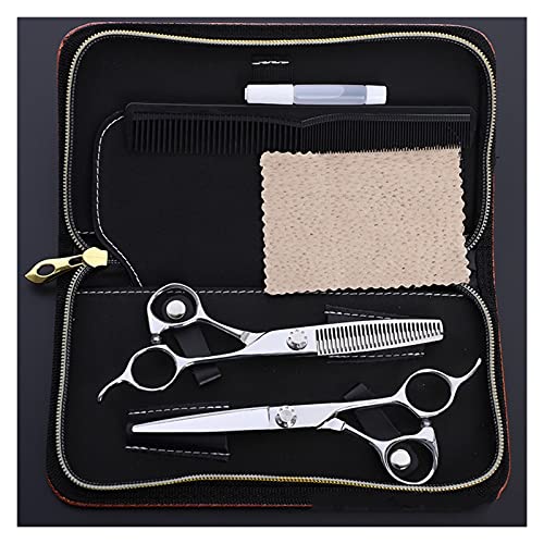 Ciseaux de coiffure à dents et lames plates pour coupe de cheveux homme - 2