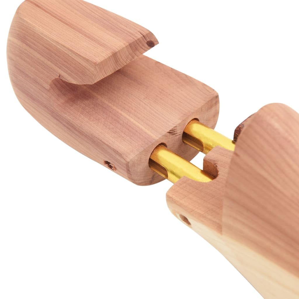 Horma de zapatos de madera maciza de cedro con calzador EU 42-43, moldeador de zapatos ajustable para hombre y mujer, dilatador de zapatos para mantener la forma, evitar arrugas, protección