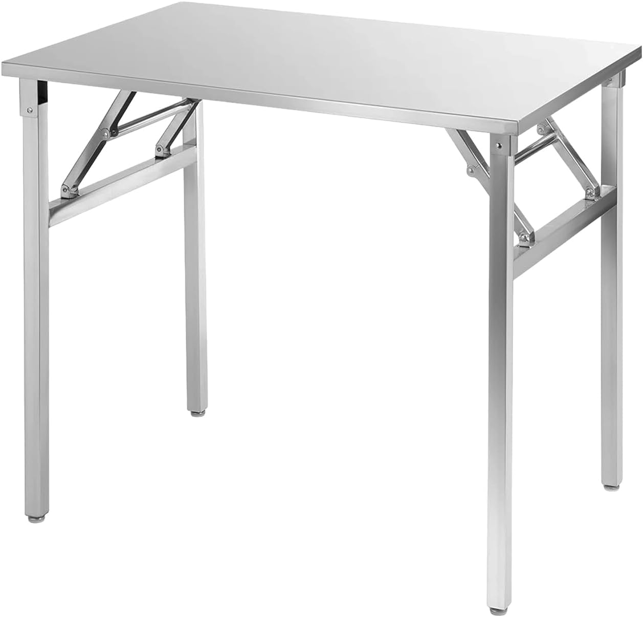 Edelstahl Küche Arbeitstisch Tisch,Folding Table 100x60cm, für Lebensmittelzubereitung Küche & Ablagefläche Multifunktionale Gastro Zubereitungstisch Grilltisch