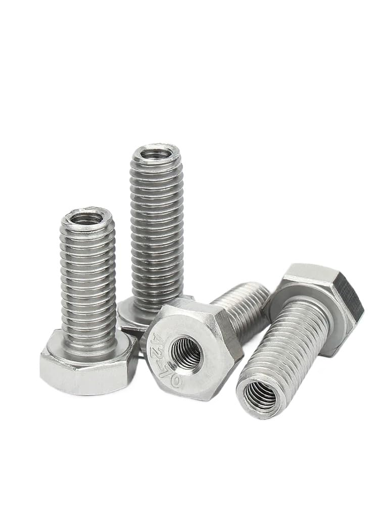 M8 M10 M12 M14 M16 M20 Stainless Steel Hex Head Bolts Hollow Thread Conversion (10,M6x1.0x16mm, Hole M3x0.5)