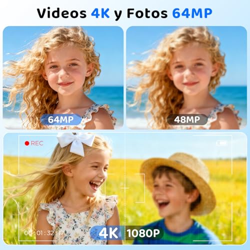 Cámara compacta portátil 4K con zoom de 18X y enfoque automático CHAKEYAKE 2