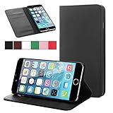 iPhone 6 Case - Exact Apple iPhone 6 4.7 Case [BillFOLD Series] - PU Leather Wallet Flip Cover Case for Apple iPhone 6 Air (4.7-inch) Black