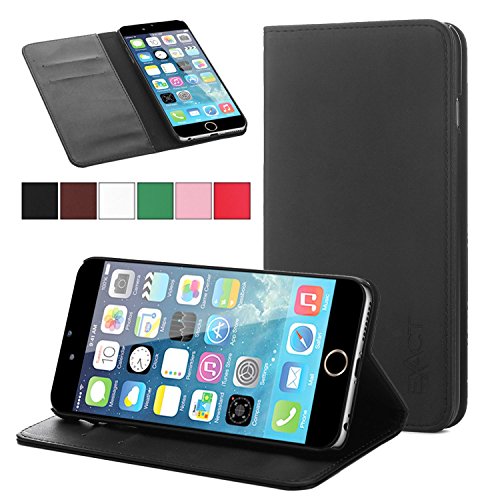 iPhone 6 Case - Exact Apple iPhone 6 4.7 Case [BillFOLD Series] - PU Leather Wallet Flip Cover Case for Apple iPhone 6 Air (4.7-inch) Black