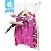 VICOODA Storage Bags, Reusable Hanging Vacuum Storage Bags for Clothes, Save 3X More Storage Space, Double Zip Seal, Odour & Mold Resistant, Travel Hand Pump Included, 6 Pack, 41.3 x 27.6 inch