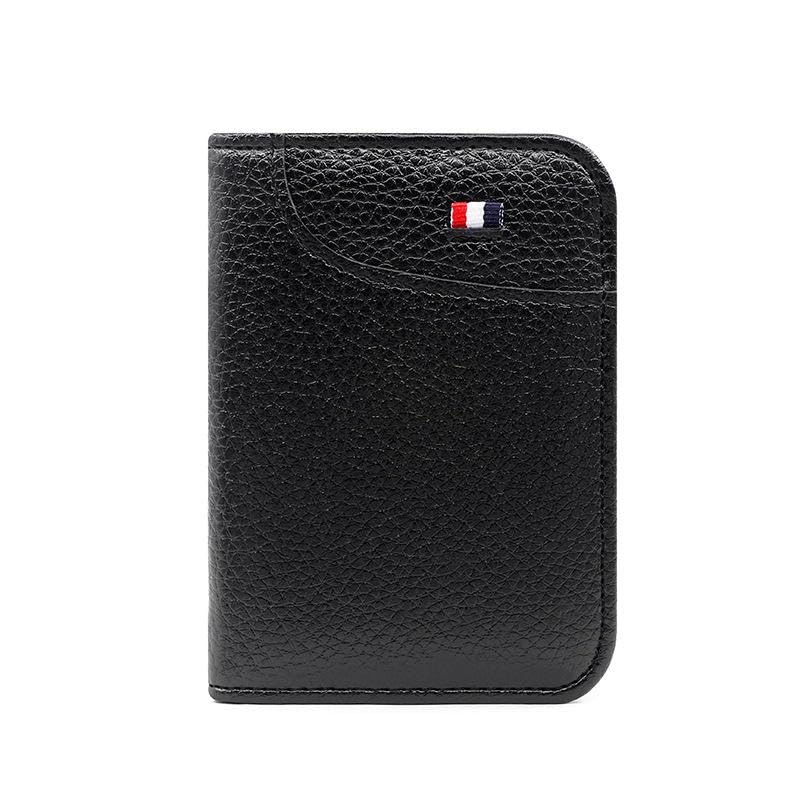 Atlaz Carteira Porta-Cartões Slim Minimalista, 7 Compartimentos para Cartões + 2 Internos para Notas/Documentos, Compacta (Preto)