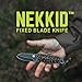TRUE NEKKID Fixed Blade | 2.4” Sheepsfoot Blade, Thin, Lightweight Knife with Paracord Wrap and Full-Tang Construction for Durability,Black