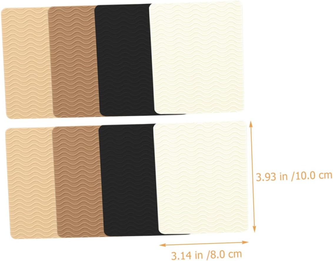 8 Sheets Non-Slip Shoe Bottom Pads for High Heels Self-Adhesive Anti-Slip Sole Protectors Black Apricot Khaki Set for Women’s Foot Safety