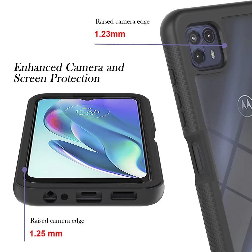 Cover In TPU Con Fibra Di Carbonio Per Motorola Moto G50 - Custodia Antiurto Nera Opaca