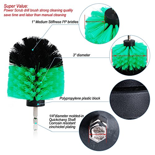 OxoxO - Spazzola per trapano, rotonda, setole di