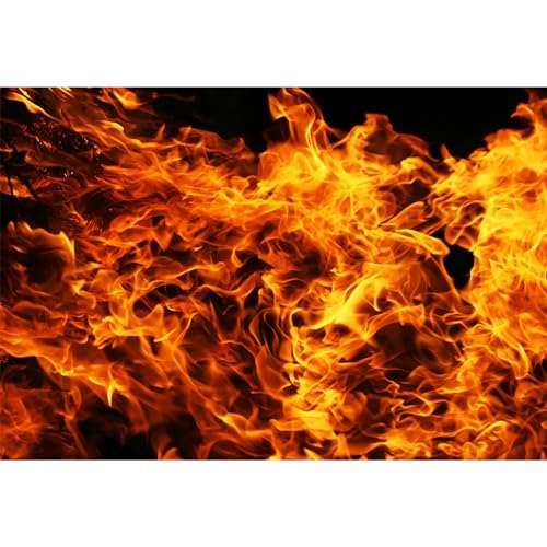 Raging Fire Backdrop 5x3ft Flame Fireman Theme Backdrop for Photoshoot