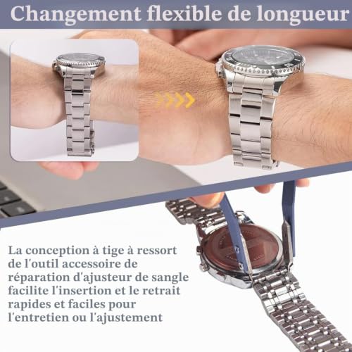 Pince à ressort pour horloger, ajusteur de bracelet de montre, outil de réparation pour retirer le bracelet de montre, pince à épiler en V, réparation de montres pratique – vue 4
