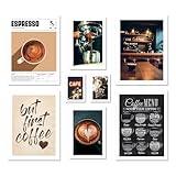 ARTFAVES® Poster Set - COFFEE LOVE - mehrteilige Wanddeko 