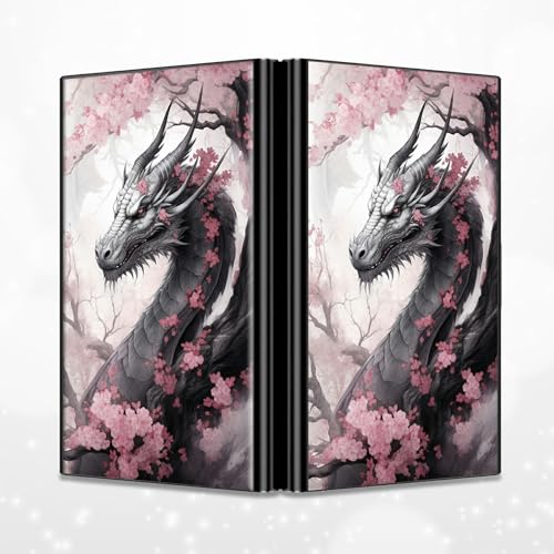 Slim Credit Card Holder, Pink Sakura Dragon RFID Blocking Metal Wallet for Men & Women, Aluminum Minimalist Hard Case Pocket-Sized Business Cards Organizer (Fits Up to 10 Cards)4