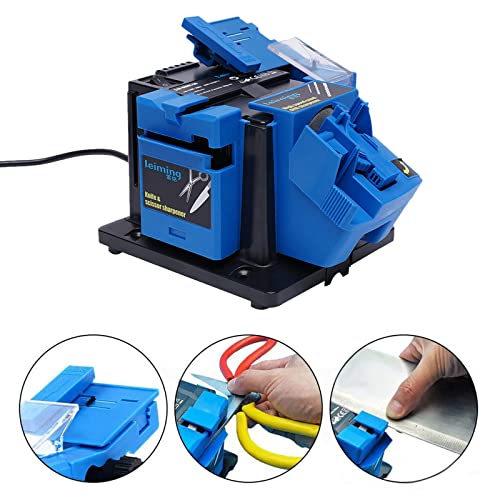 Dnysysj Electric Drill Bit Sharpener, Multifunction Scissor Drill Sharpening Machine Tool Household Cutter Scissor Sharpener Knife For Home 110V 96W Copper+Plastic #TOP1