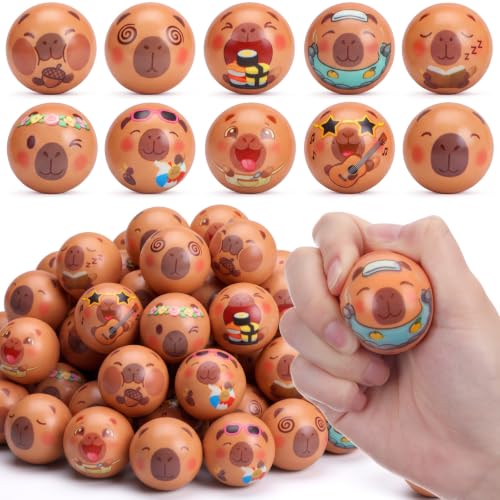 Skylety 30 Pcs Capybara Balls for Kids Mini Capybara Fidget Balls
