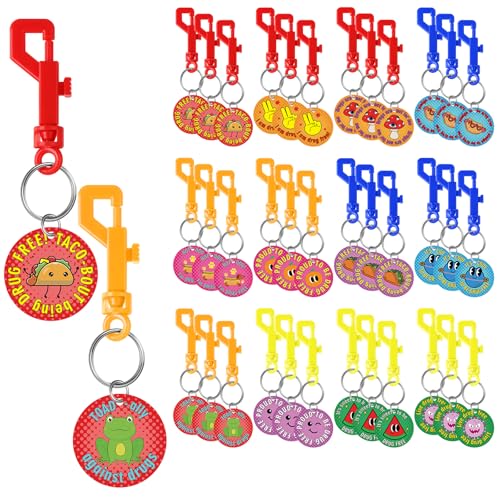 Landical Red Ribbon Week Backpack Clip Keychains (36 pcs)