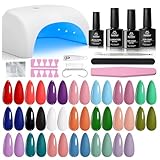 Beetles Gel Nail Polish Kit with UV Light - 31Pcs...