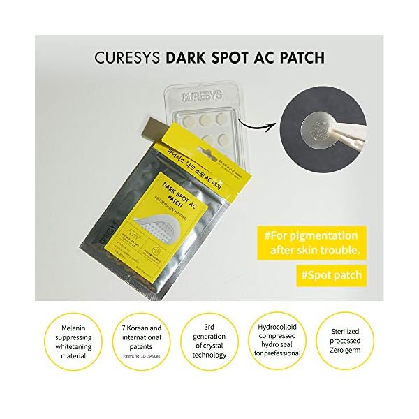 CURESYS-Dark-Spot-AC-Patch3EA-27-patches--Microneedle-Patch-Hyperpigmentation-Treatment-Blemish-Patch-Dark-Spot-Corrector-Acne-Spot-Treatment-Post-Pimple-Dark-Spot-Brightening-Patch CURESYS Dark Spot AC Patch(3EA, 27 patches) – Microneedle Patch | Hyperpigmentation Treatment | Blemish Patch | Dark Spot Corrector | Acne Spot Treatment | Post Pimple Dark Spot Brightening Patch