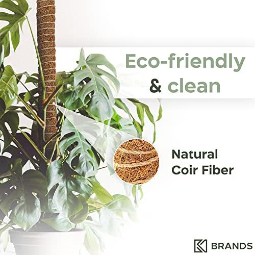 2 Pack 63'' Bendable Moss Pole Monstera Plant Support for Large Climbing Indoor Plants - Stakes for Potted Climbers - Tall Sticks Indoor Trellis for Houseplants - Accessories for Monstera Pot - 4