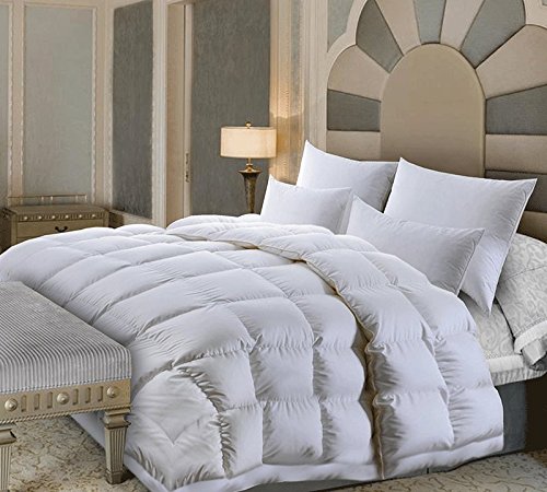 Premier Products Luxurious Hungarian Goose Down Comforter 700+ Fill Power Duvet. Light.Warm.Allergy Free Queen Size(90x92)