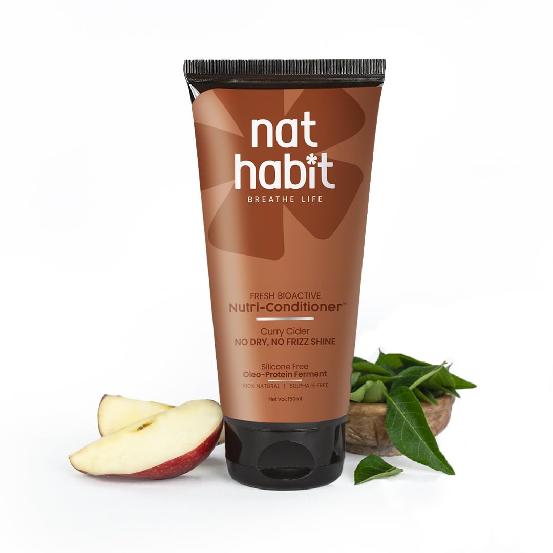 Nat Habit Nutri-Conditioner, Curry Cider For Dry & Frizzy Hair, Deep Shine & Smoothness with 9 Ultra-Moisturizing Power Conditioners, 150ml-image-30