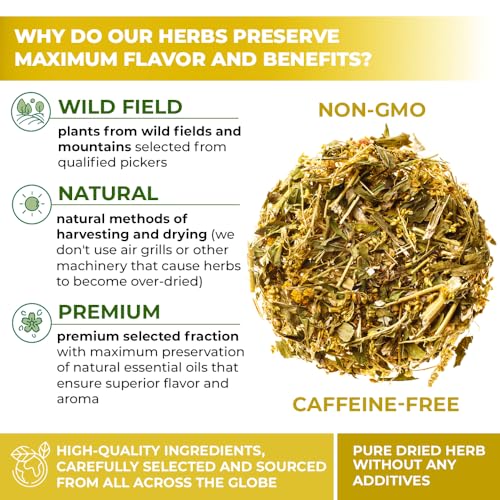 Image of 1.8 oz. Goldenrod Tea Herb Golden Root (Solidago Virgaurea L.) - 50g Dried Golden Rod Herbs Herbal Tea