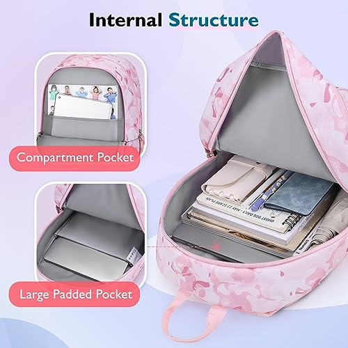 mommore School Backpack for Girls Boys Kids Lightweight Bookbag Elementary School Bag Water-Resistant BookBag3